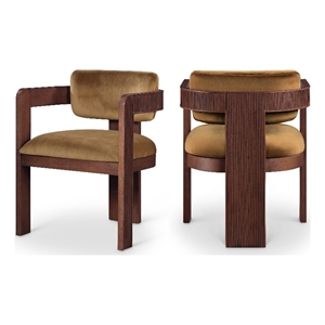 Meridian Furniture Sacha Saddle Velvet Dining Chair (Set of 2)