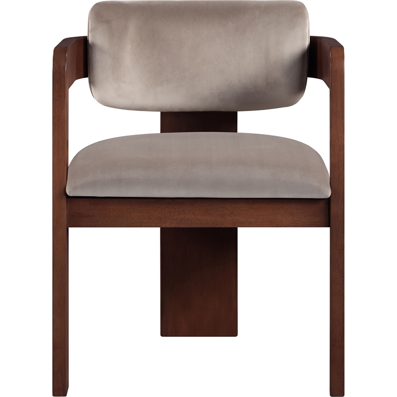 Meridian Furniture Sacha Taupe Velvet Dining Chair (Set of 2)
