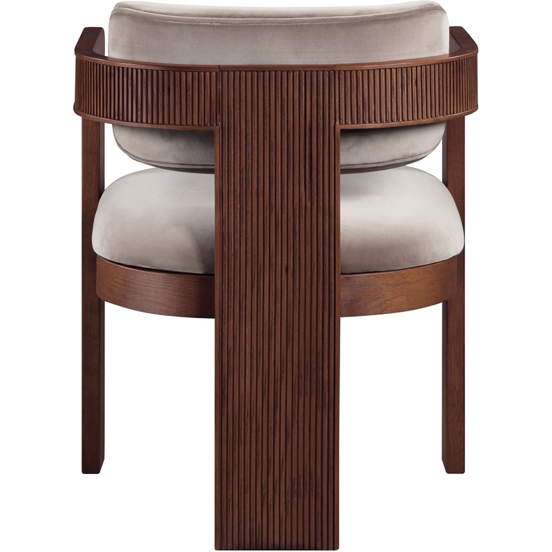 Meridian Furniture Sacha Taupe Velvet Dining Chair (Set of 2)