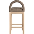 Meridian Furniture Conrad Brown Linen Textured Fabric Counter Stool