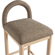 Meridian Furniture Conrad Brown Linen Textured Fabric Counter Stool