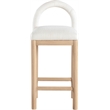 Meridian Furniture Conrad Cream Linen Textured Fabric Counter Stool