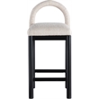 Meridian Furniture Conrad Beige Linen Textured Fabric Counter Stool