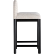Meridian Furniture Conrad Beige Linen Textured Fabric Counter Stool