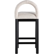 Meridian Furniture Conrad Beige Linen Textured Fabric Counter Stool