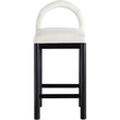Meridian Furniture Conrad Cream Linen Textured Fabric Counter Stool
