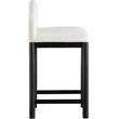 Meridian Furniture Conrad Cream Linen Textured Fabric Counter Stool