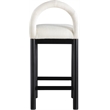 Meridian Furniture Conrad Cream Linen Textured Fabric Counter Stool