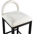 Meridian Furniture Conrad Cream Linen Textured Fabric Counter Stool