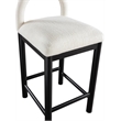 Meridian Furniture Conrad Cream Linen Textured Fabric Counter Stool