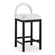 Meridian Furniture Conrad Cream Linen Textured Fabric Counter Stool