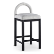 Meridian Furniture Conrad Grey Linen Textured Fabric Counter Stool