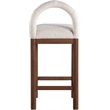Meridian Furniture Conrad Beige Linen Textured Fabric Counter Stool