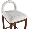 Meridian Furniture Conrad Beige Linen Textured Fabric Counter Stool
