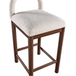 Meridian Furniture Conrad Beige Linen Textured Fabric Counter Stool