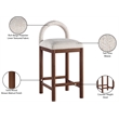 Meridian Furniture Conrad Beige Linen Textured Fabric Counter Stool
