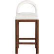 Meridian Furniture Conrad Cream Linen Textured Fabric Counter Stool