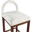 Meridian Furniture Conrad Cream Linen Textured Fabric Counter Stool