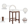 Meridian Furniture Conrad Cream Linen Textured Fabric Counter Stool