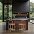 Meridian Furniture Conrad Cognac Velvet Counter Stool