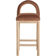Meridian Furniture Conrad Cognac Velvet Counter Stool