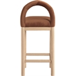 Meridian Furniture Conrad Cognac Velvet Counter Stool