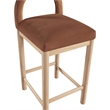 Meridian Furniture Conrad Cognac Velvet Counter Stool