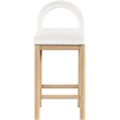 Meridian Furniture Conrad Cream Velvet Counter Stool
