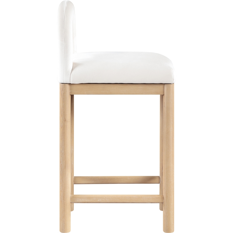 Meridian Furniture Conrad Cream Velvet Counter Stool