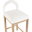 Meridian Furniture Conrad Cream Velvet Counter Stool