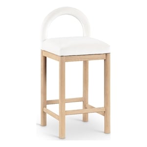 Meridian Furniture Conrad Cream Velvet Counter Stool