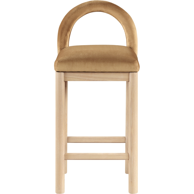 Meridian Furniture Conrad Saddle Velvet Counter Stool