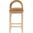 Meridian Furniture Conrad Saddle Velvet Counter Stool