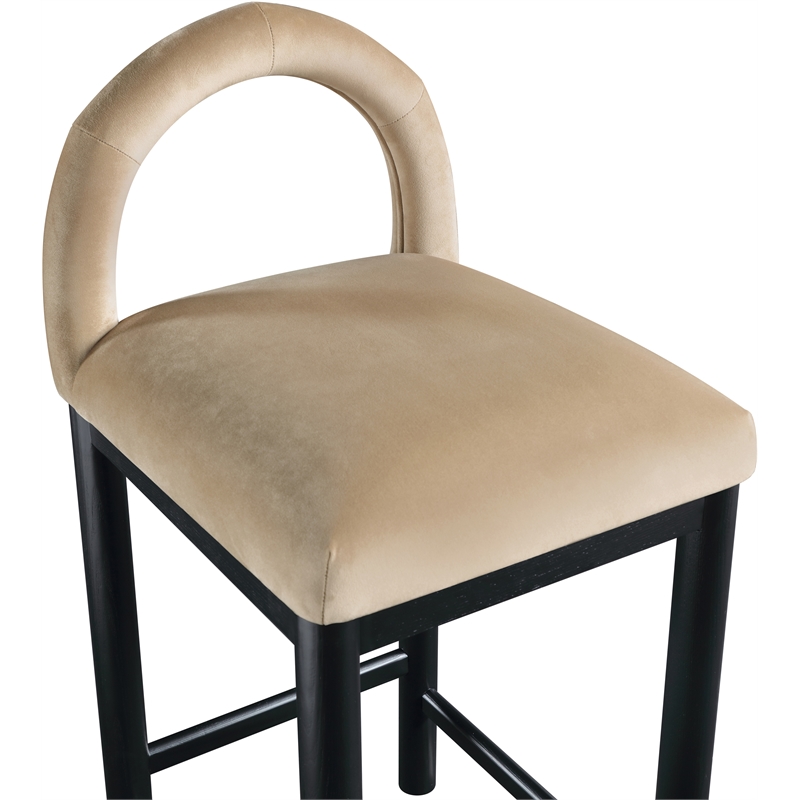 Meridian Furniture Conrad Beige Velvet Counter Stool
