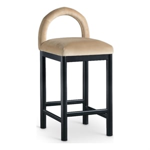 Meridian Furniture Conrad Beige Velvet Counter Stool