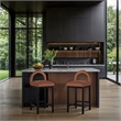 Meridian Furniture Conrad Cognac Velvet Counter Stool