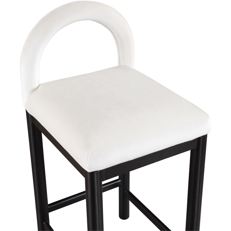 Meridian Furniture Conrad Cream Velvet Counter Stool
