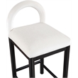 Meridian Furniture Conrad Cream Velvet Counter Stool