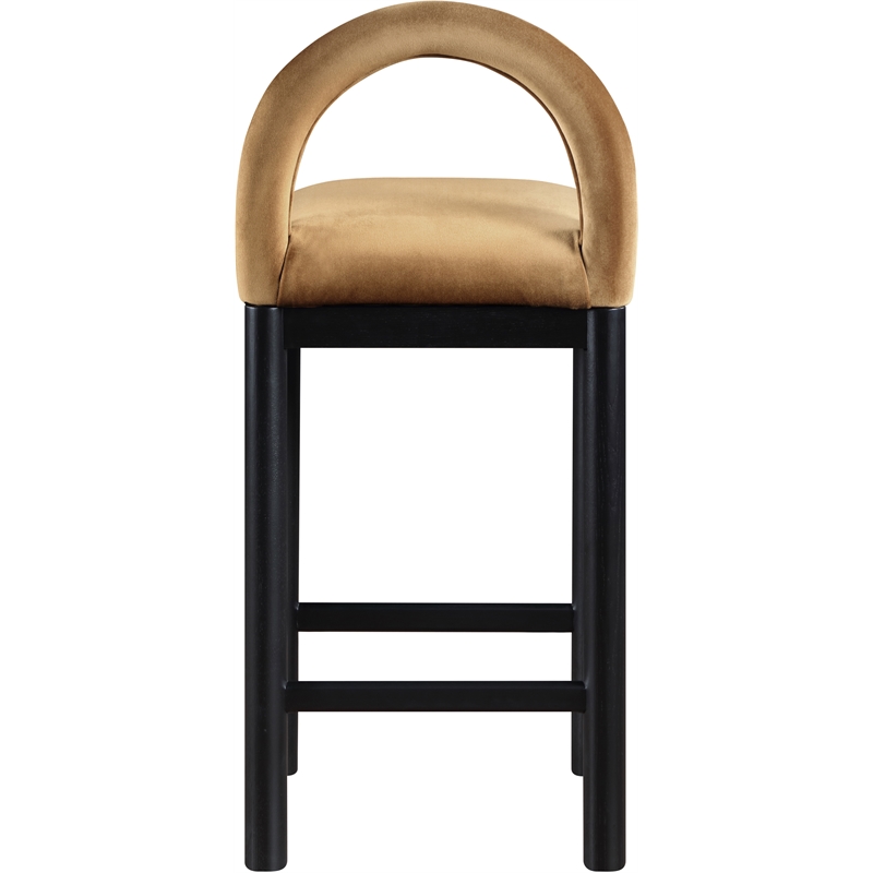 Meridian Furniture Conrad Saddle Velvet Counter Stool