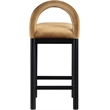 Meridian Furniture Conrad Saddle Velvet Counter Stool