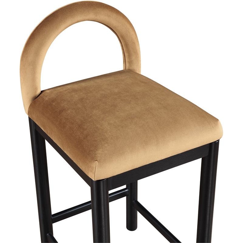 Meridian Furniture Conrad Saddle Velvet Counter Stool