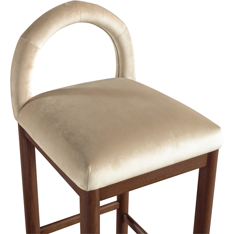 Meridian Furniture Conrad Beige Velvet Counter Stool