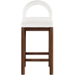 Meridian Furniture Conrad Cream Velvet Counter Stool