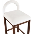 Meridian Furniture Conrad Cream Velvet Counter Stool