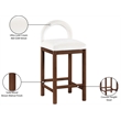 Meridian Furniture Conrad Cream Velvet Counter Stool