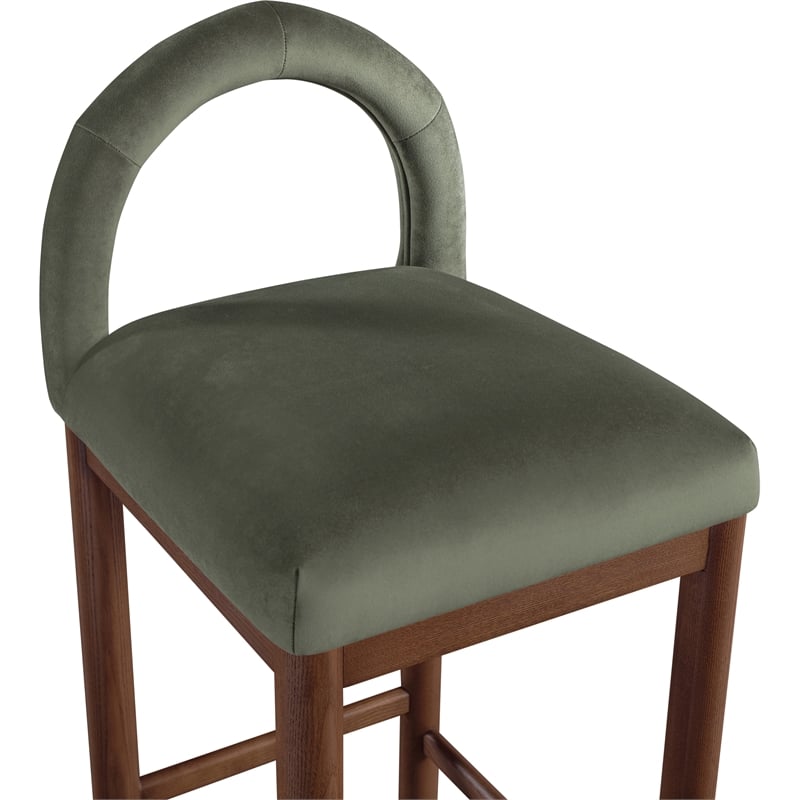 Meridian Furniture Conrad Green Velvet Counter Stool