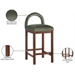 Meridian Furniture Conrad Green Velvet Counter Stool