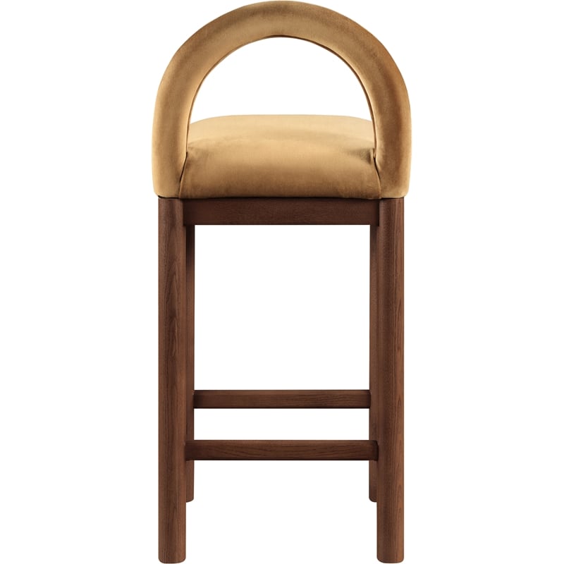 Meridian Furniture Conrad Saddle Velvet Counter Stool