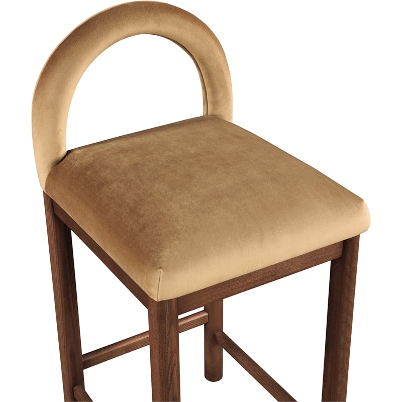 Meridian Furniture Conrad Saddle Velvet Counter Stool
