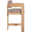 Meridian Furniture Sacha Brown Linen Textured Fabric Stool